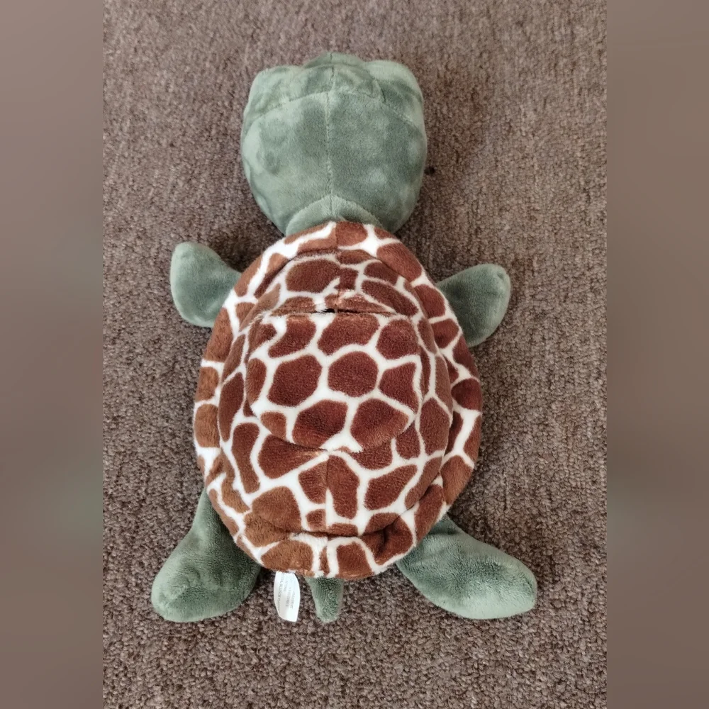 The Petting Zoo Plush Sea Turtle with Pocket (No Baby) 14” Long - Picture 7 of 12